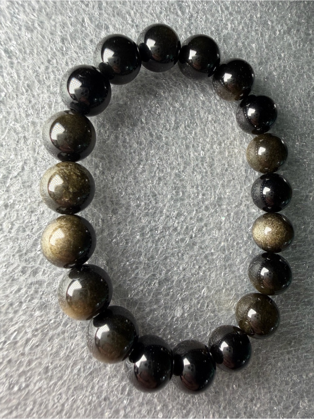 Super Flashy 10MM Golden Obsidian Natural Crystal Bracelet
